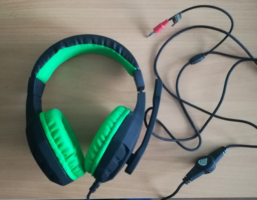 Genesis slušalke Gaming NATEC Argon 200, zelene