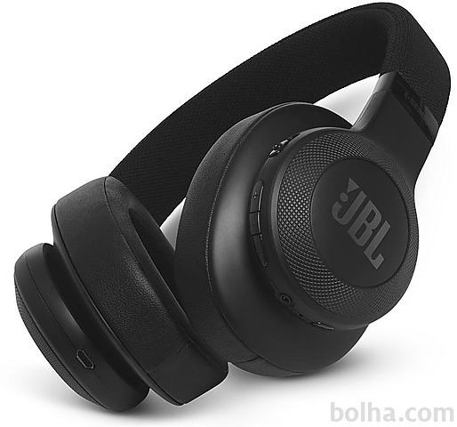 JBL E55 BT črne brežzične naglavne slušalke z mikrofonom