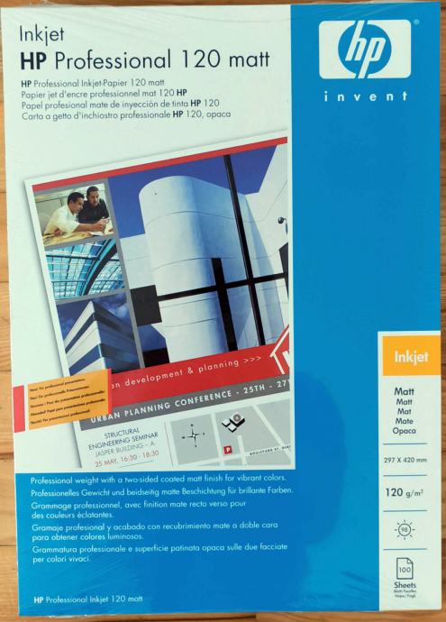 PAPIR HP Professional Inkjet 120 matt - A3 (foto papir)