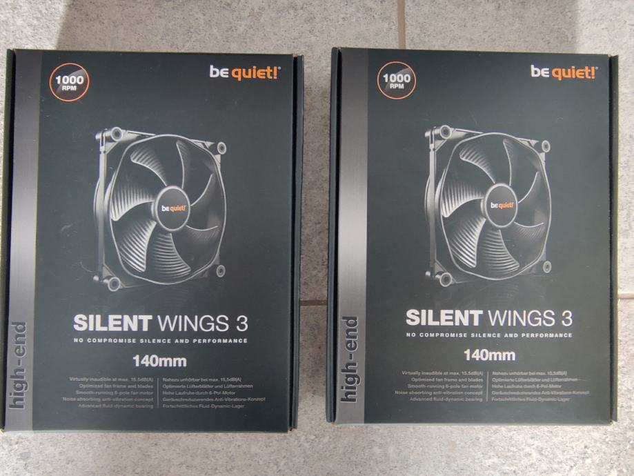 Be quiet! Silent Wings 3 ventilator, 140 mm, 3-pin (2 kosa)