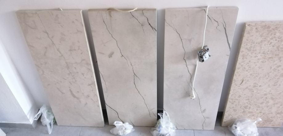 Posamično ali komplet električnih radiatorjev iz marmorja s termostati