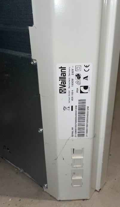 Vaillant radiator 1500W