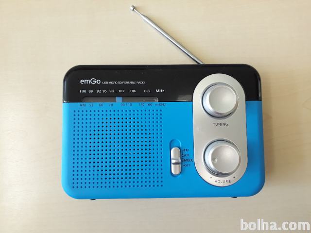 Prenosni radio emGO radio usb micro portable radio