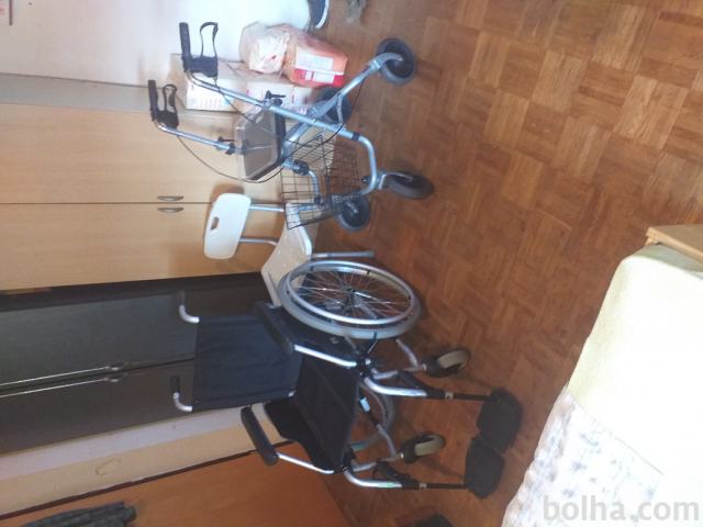 invalidski voziček,in vozicek za hojo+stolček