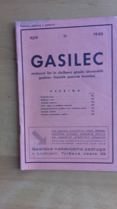 Kraljevina Jugoslavija-2 reviji Gasilec 1940:7,11.