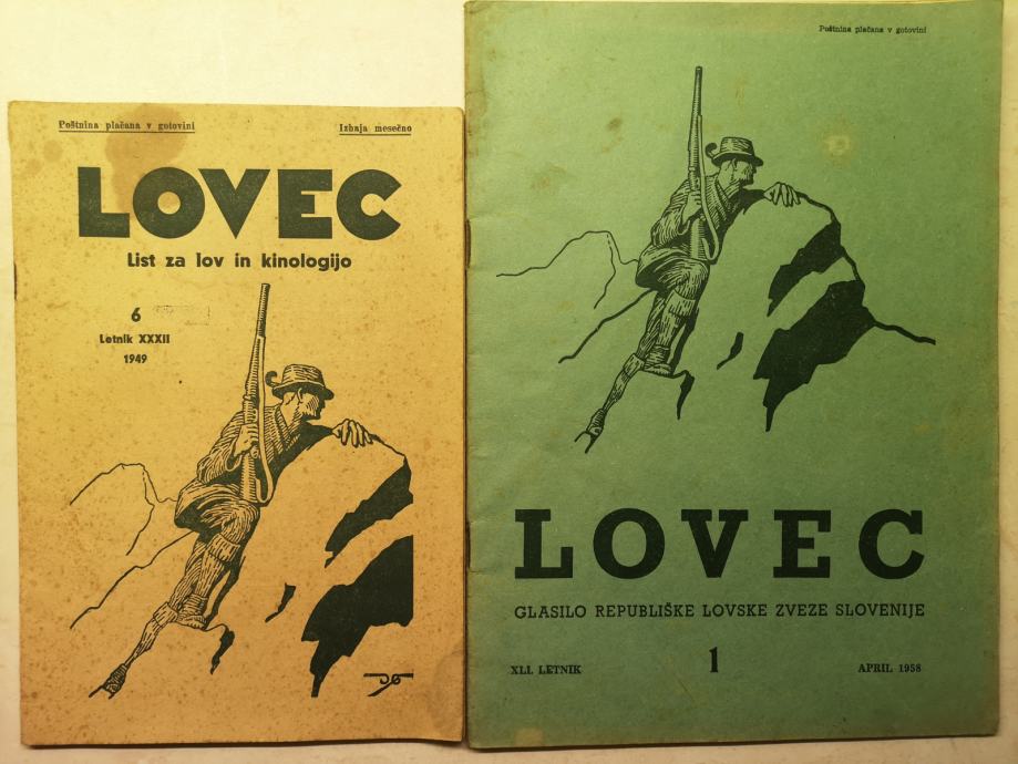 Lovec : glasilo Lovske zveze, posamezne številke, 1949, 1953,1957-1960