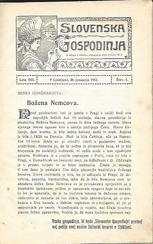 Slovenska Gospodinja leto VIII, vezan letnik 1912