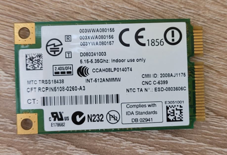 Wi-fi PCIe mini kartica Intel Wi-fi Link 5100