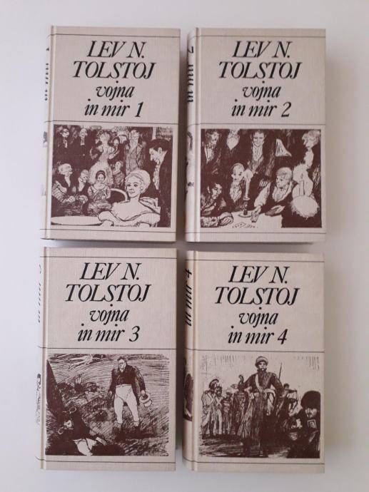 LEV N. TOLSTOJ, VOJNA IN MIR, 4 KNJIGE V KOMPLETU