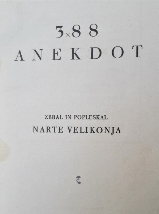 3 x 88 ANEKDOT Narte Velikonja