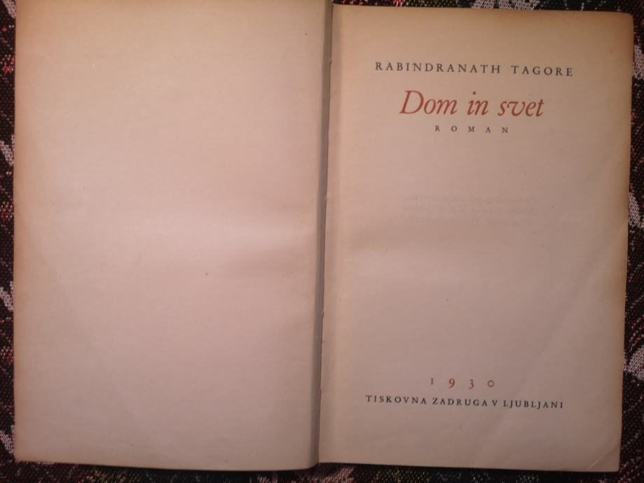 Dom in svet : roman / Rabindranath Tagore, 1930