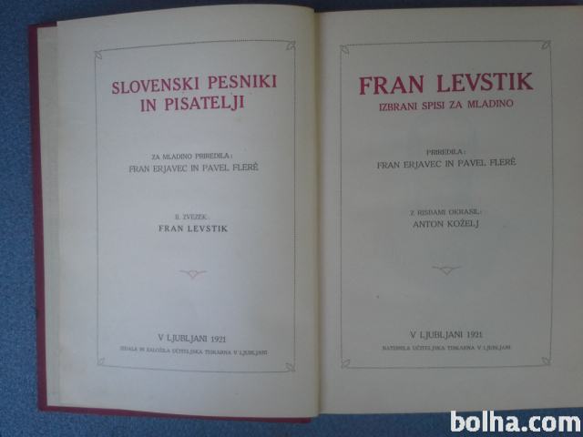Izbrani spisi za mladino - Fran Levstik 1921