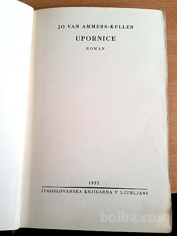 UPORNICE – Jo Van Ammers-Küller - iz leta 1933