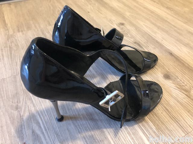 Vigneron Paris črni lakasti sandali