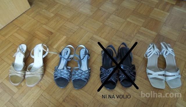 Ženski čevlji, ženski sandali št. 39, trije različni modeli
