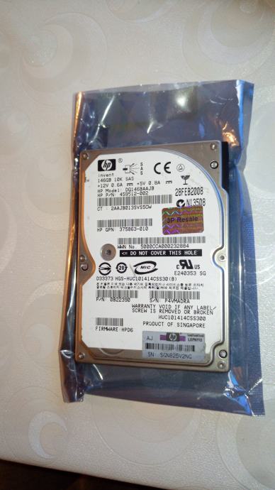 HP 146GB 10k SAS HDD