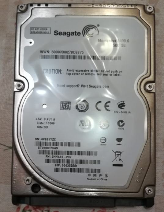HDD disk Seagate 500gb