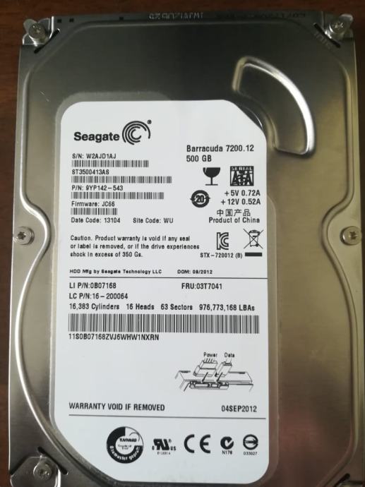 Trdi disk Seagate 500 GB, 3.5"