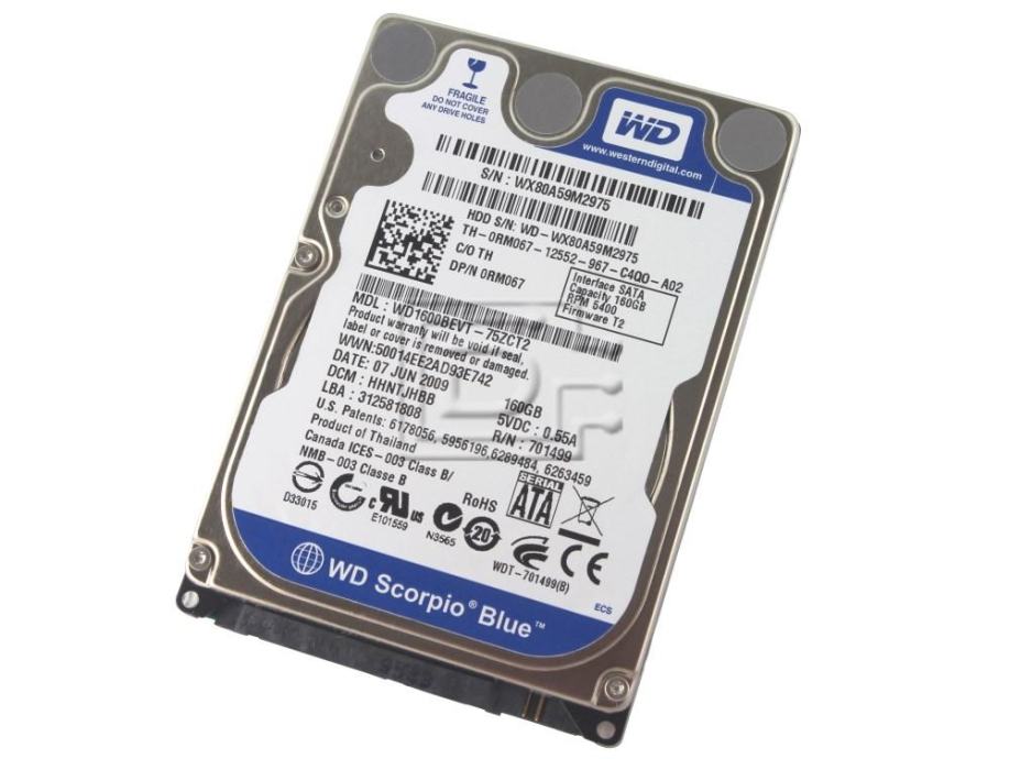 WD Blue 160GB 2.5 WD1600BEVT