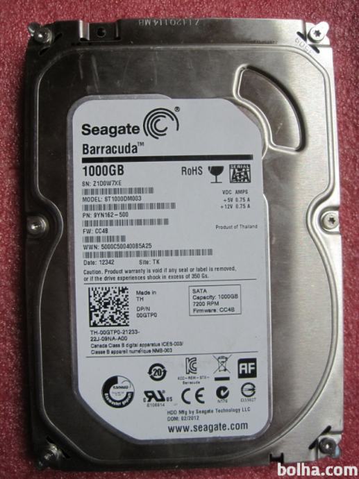 Seagate 1TB HDD trdi disk 64MB cache