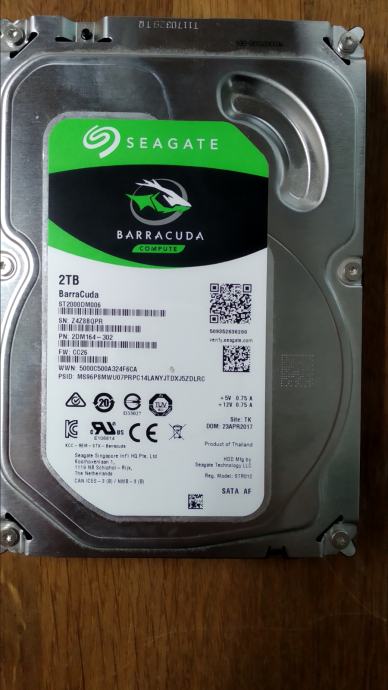 Seagate Barracuda 3,5" 2000 GB trdi disk