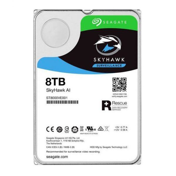 Seagate Skyhawk AI 8TB Internal Hard Drive HDD – 3.5 Inch SATA 6Gb/s