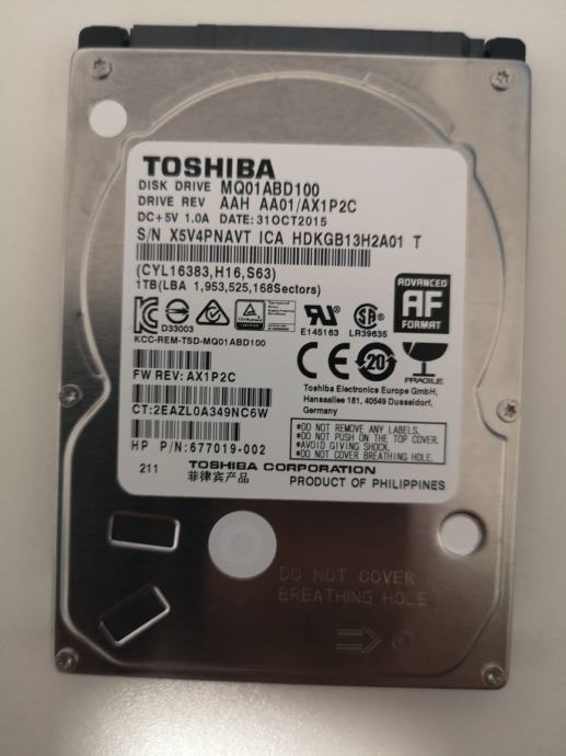 Toshiba 2.5" 1TB HDD MQ01ABD100