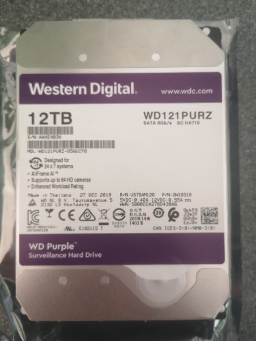 Trdi disk 12TB WD121PURZ