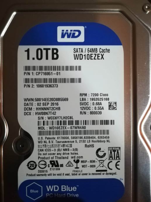 Trdi disk  WD Blue 1 TB