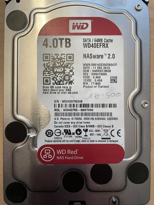 WD Red NAS edition 4TB (WD40EFRX)