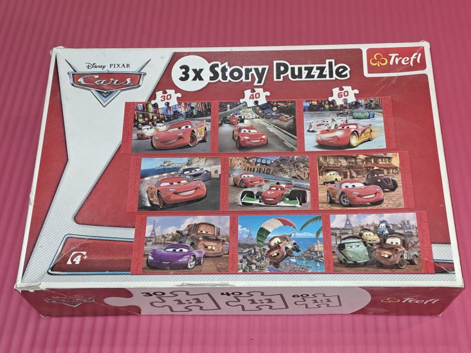 Puzle sestavljanke CARS 3x3 Storiy puzzle