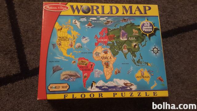 Sestavljanka - World map floor puzzle