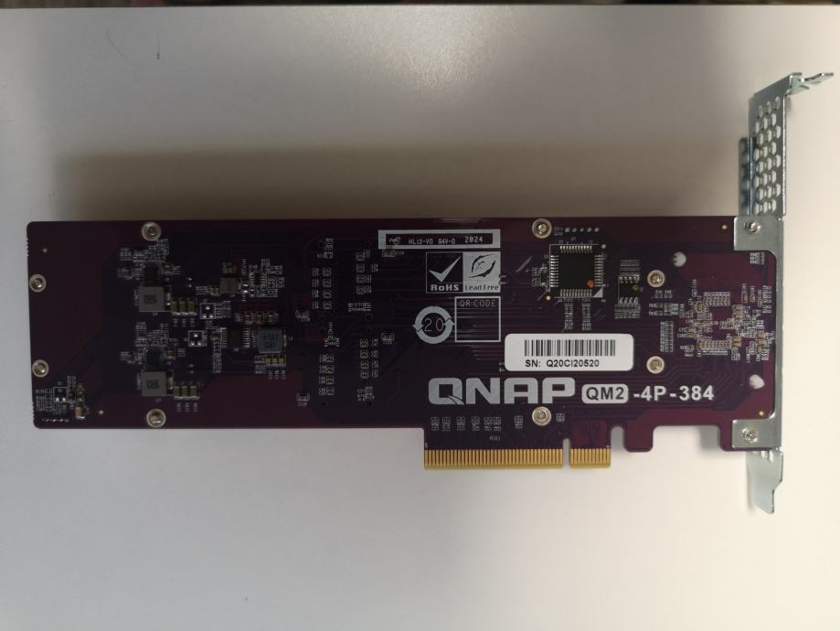 QNAP QM2-4P-384 M.2 PCIe SSD Expansion Card - 4 Drive Adapter