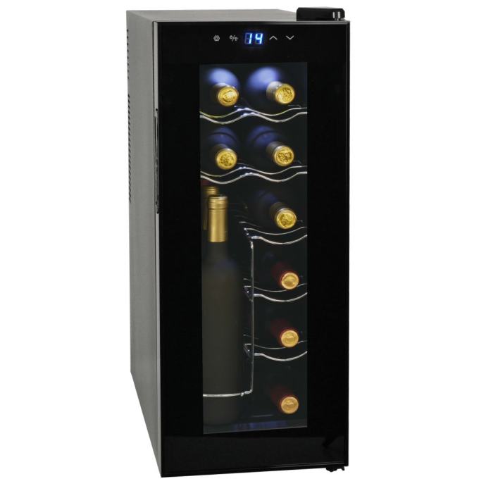 Barski hladilnik za vino 35 L za 12 steklenic LCD zaslon