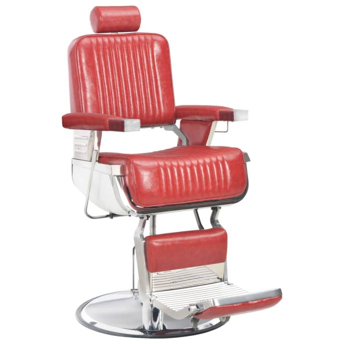 Frizerski stol rdeč 68x69x116 cm umetno usnje