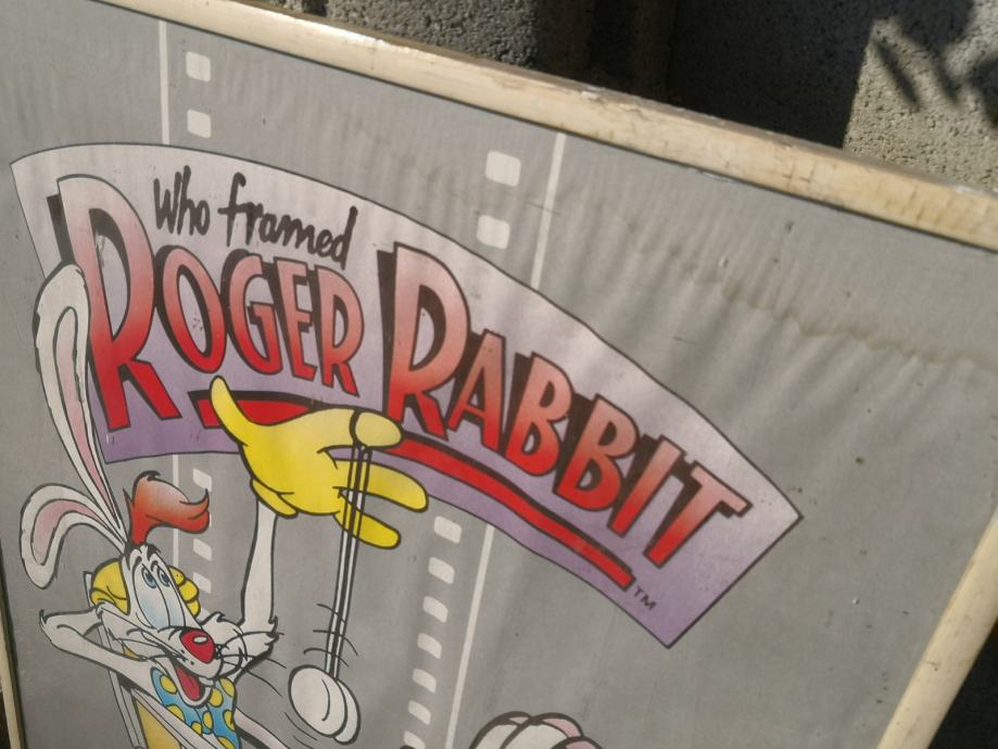 1988 Roger Rabbit, Who framed,Rwlax poster, velik plakat,zastekljen
