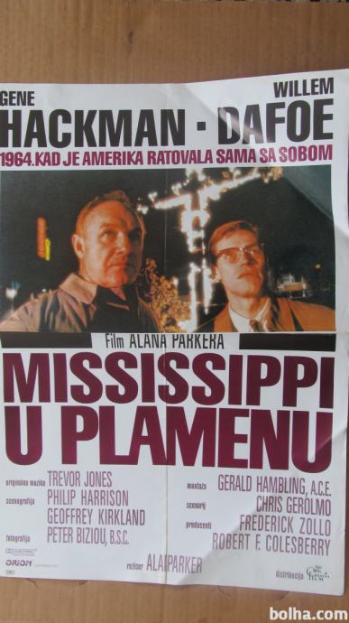 Filmski plakat-MISSISSIPI U PLAMENU