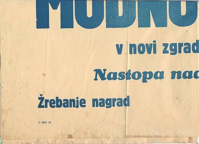 MODNA REVIJA - KRANJ - PLAKAT, 1959