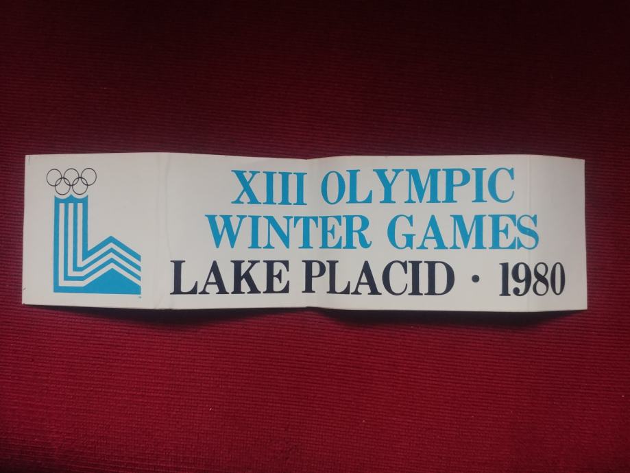 vintage nalepka olimpijske igre Lake Placid 1980
