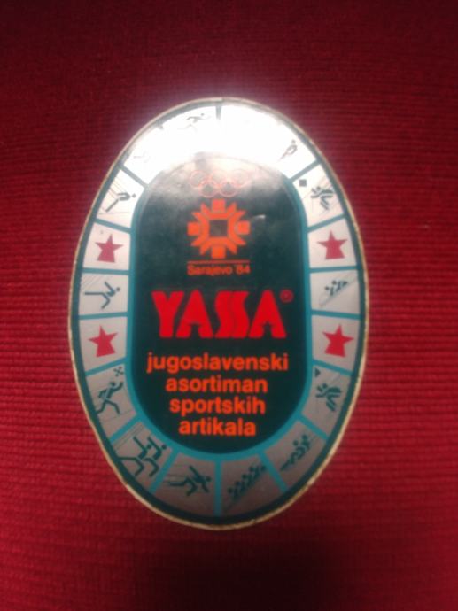 vintage nalepka Yassa, Sarajevo 1984, Jugoslavija