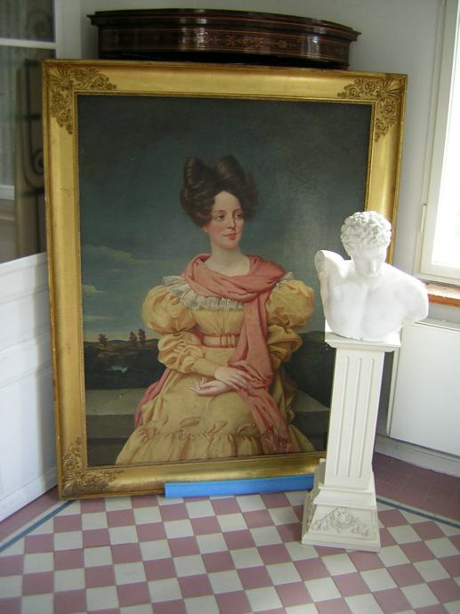 Biedermeier portret 160 x 123 cm