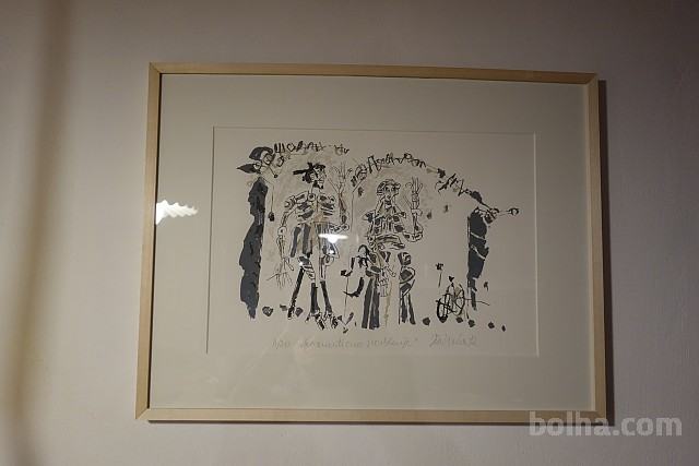 Ciuha Jože, uokvirjena grafika, 67,5 x 51,5 cm, odtis 48 x