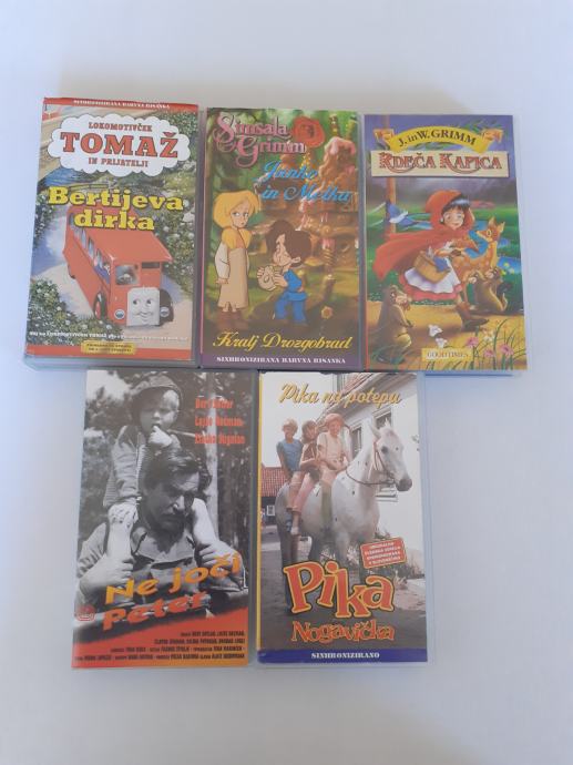 Otroške VHS kasete,  2€/kos
