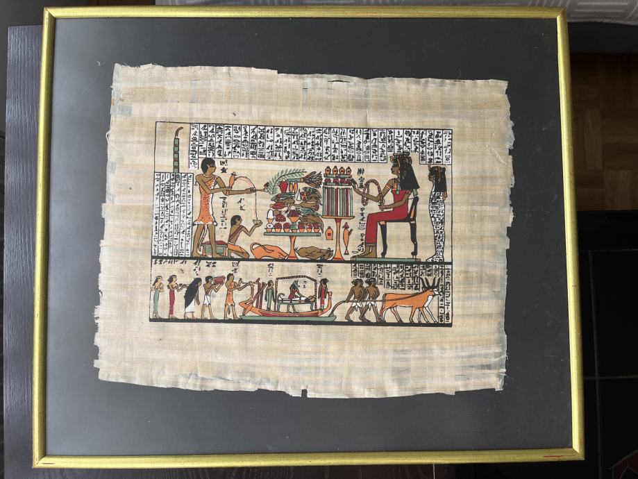 Papirus iz Egipta v okvirju