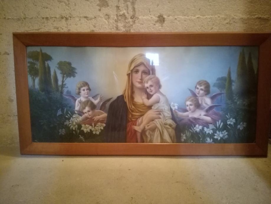 slika Marija z Jezusom in angeli