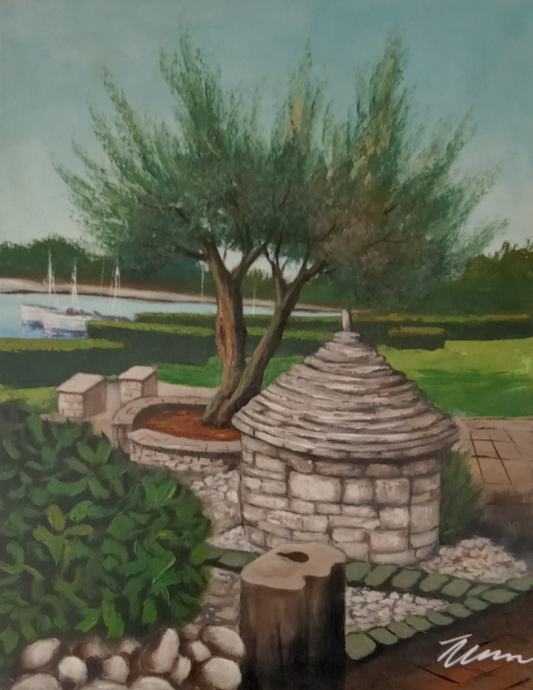 Slika Oljčno drevo in kažun v Istri
