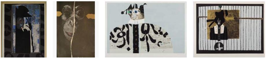 Doodle Cat Print Door Mat