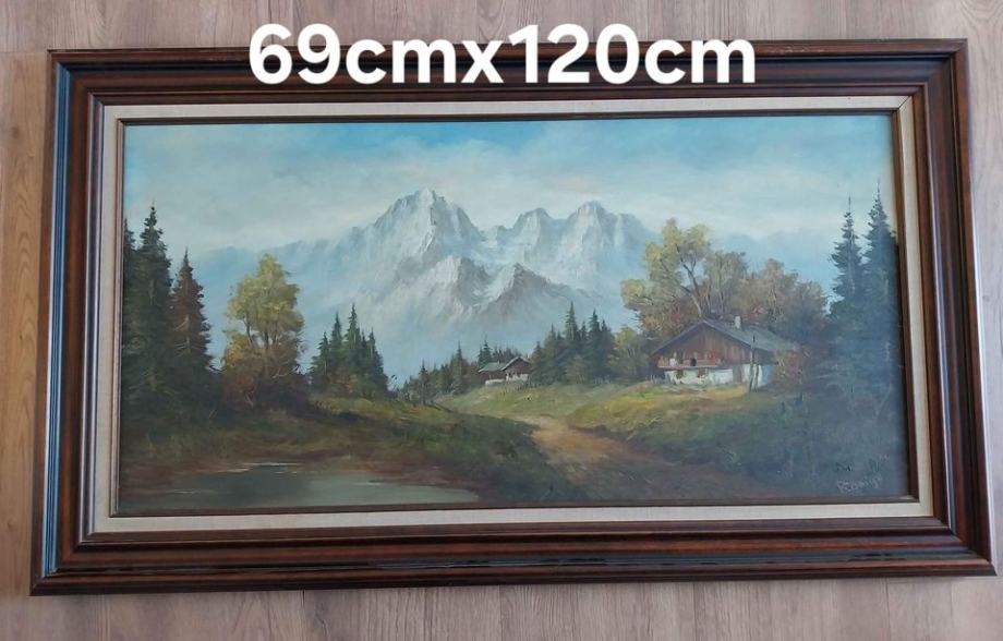 Večja slika gorske pokrajine 69 x 120