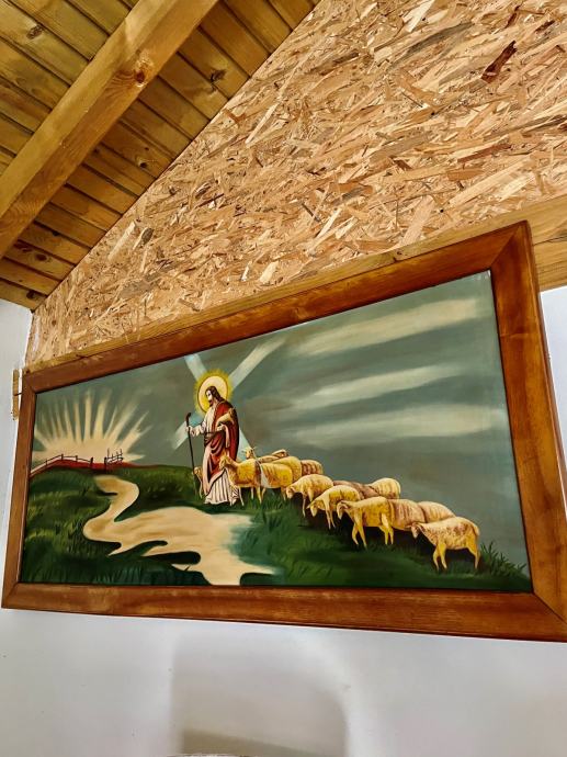 Velika slika Jezus z ovcami - olje na platno