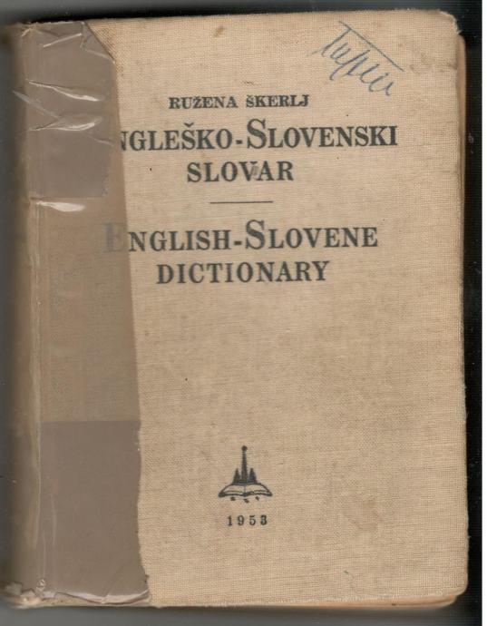 ANGLEŠKO SLOVENSKI SLOVAR, 1953